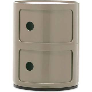 Kartell Componibili Classic Opbevaring Med 2 Rum - Skuffer Abs Dove Grey - 04966TO