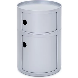 Kartell Componibili Classic - Ø42 cm - Lav - 2 rum - Silver
