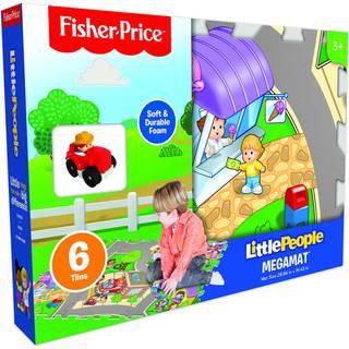 Fisher-Price 6 PC Mega Floor Matt med fordon Playmat med fordon