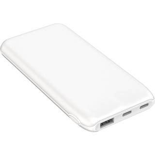 Platinet Powerbank 10000mAh - 2x USB-C porte & 1x USB-A - Hvid