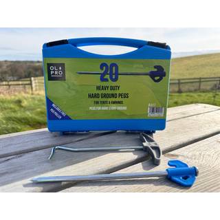 Case of 20 Hard Ground Pegs and Peg Puller