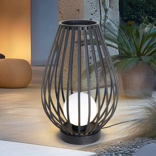 Lucande terrasselampe Marrin, sort, metal, Ø 46cm Marrin, Sort, Metal, Moderne