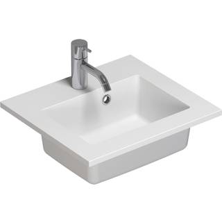 Dansani Mini Minore solid surface vask 40 x 35,5 cm, Hvid mat
