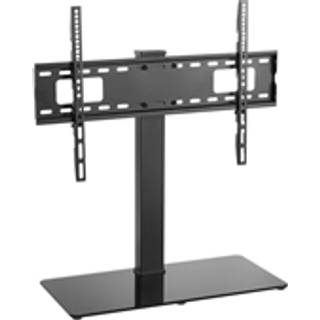 Alterzone Slim 7g Compact TV Stand with Glass Base for 37"-70" TVs, Black