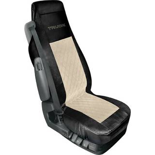 Sædeovertræk Til Lastbil Universal - Mirian Truck Exclusive - Ruskind & Kunstlæder Sort/Beige
