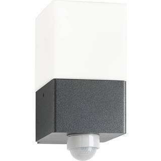 Udendørs væglampe Linus, grafit, Sensor, stål, glas, E27