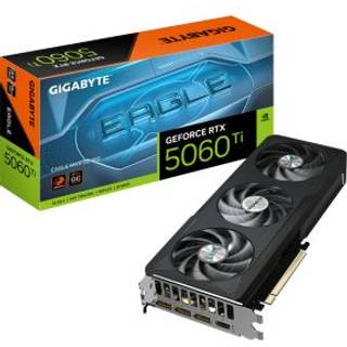 GIGABYTE GeForce RTX 5060 Ti EAGLE MAX OC 16G Graphics Card - 16GB GDDR7, 128bit, PCI-E 5.0, 2617MHz Core Clock, 3 x DP, 1 x HDMI, NVIDIA DLSS 4, GV-N506TEAGLEMAX OC-16GD