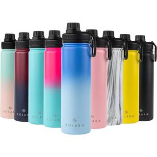 Solara isolerad vattenflaska 650 ml varm vattenflaska termosteel vattenflaska för rese hemmakontorsskola gym vuxna vatten flaska varm och kall si