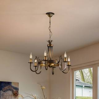 Lysekrone Castle Jupiter, dæmpbar, Bronze/messing, Stue/spisestue, Metal, Antik