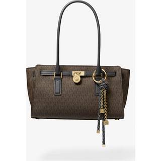 MK Hamilton Moderne Small Signature Logo Satchel - Brown - Michael Kors - ONE SIZE