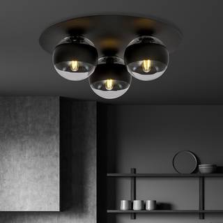 Solar 3 Sort/Stribe loftslampe - Ø14 cm, E14, 230V, uden lyskilde