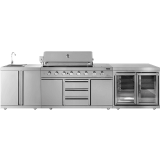 Stainless Collection - Fritstående udekøkken - Miami (Rustfri)