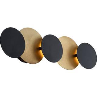 Modern Wall Lamp Black with Gold incl. LED 3-Step Dimmable 5-Light - Sunrise 3