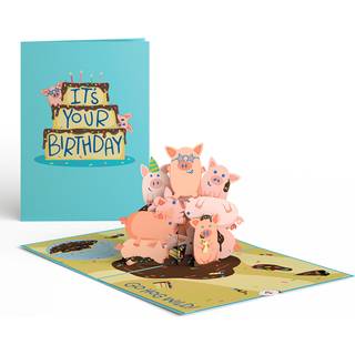 Lovepop fdselsdag pop-up-kort til hende ham Mnd Kvinder - 3D-dyr lyknskningskort - Go Hog Wild - 5"""" x 7"""" - Tomt notekort og konvolut inklude