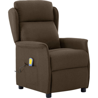 Massagestol med pude Brun 67.5 x 93.5 x 101.5 cm Stof og skum