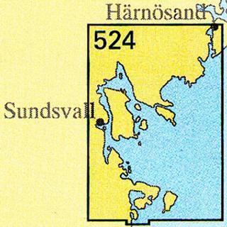 Nautical chart No 524 Brämön-Härnön