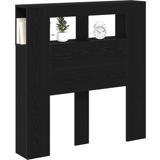 Led Sengegavl Sort Eg 100 X 18.5 X 103.5 Cm Konstrueret Træ