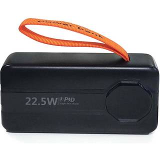 SiGN Kraftig Powerbank med Indbyggede Kabler, 30000mAh - Sort