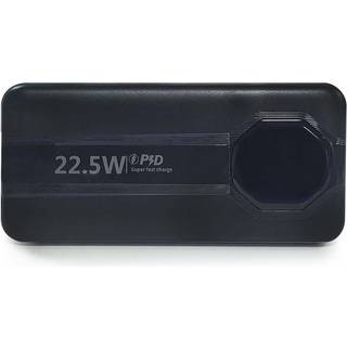 SiGN Kraftig Powerbank med Indbyggede Kabler, 10000mAh - Sort