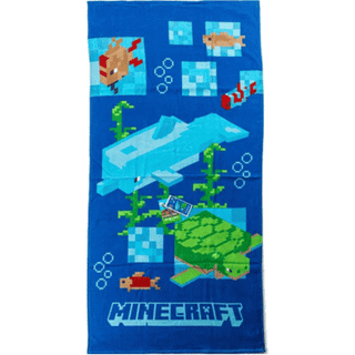 Minecraft Aquatic håndklæde - 70x140cm