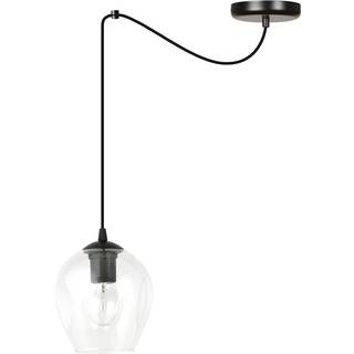 Level 1 Sort/Transparent pendellampe - Ø14 cm, E27, 230V, uden lyskilde
