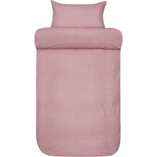 Flonel sengetøj 140x220 cm - Rødt mønstret sengesæt - 100% bomulds flonel - Balder Høie of Scandinavia sengelinned