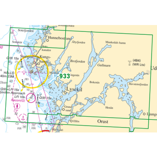 Nautical chart No. 933 Hunnebostrand-Uddevalla-Gullholmen