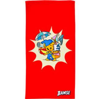 Swimpy Bamse Verdens Stærkeste Bjørn Stranden Badehåndklæde, Rød