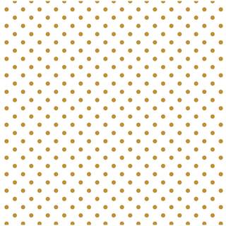 Stoff Punkte klein weiß-gold 140cm beschichtet - Weiß, Gold