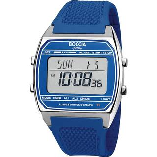 Boccia 3738-02 Digitaluhr in Unisexgröße Titan Blau