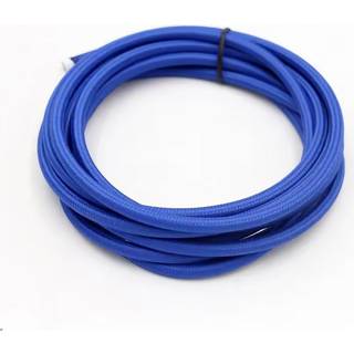 5m Stofledning 2x0.75 mm², tekstil - 230V, Blå
