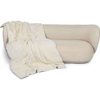 Minkplaid | Bagside af kashmir | Pearl | 122x180 cm