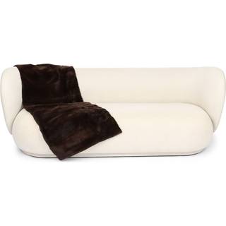 Minkplaid | Bagside af kashmir | Mørkebrun | 64x142 cm