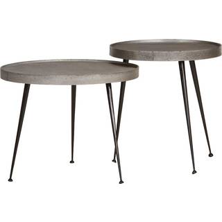 Sofaborde Konstrueret Træ - silver,black / 2