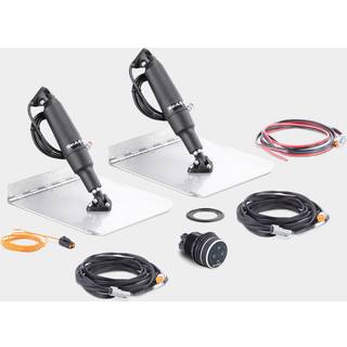 Elektrisk trimplanssæt til påhængsmotor &amp; indenbordsmotor Dometic Seastar Standard Trim Tab System, 12 x 9" (30 x 23 cm), til både 18 - 29 fod (5.5 - 8.5 m), 12 V, rustfrit stål, med trimplan + cylindre + betjeningspanel