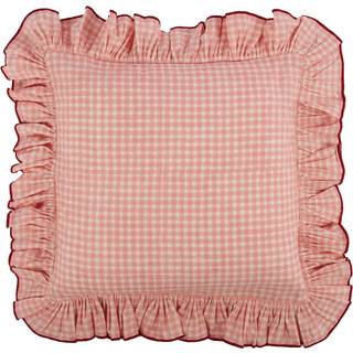 Pick a Poppy Vichy Pudebetræk 40x40 Cm - Pyntepuder & Betræk Bomuld Rosa - T07404008SS24-025