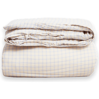 Garbo&Friends Gingham Sky Blue Muslin dynebetræk dobbeltseng 220x240 cm