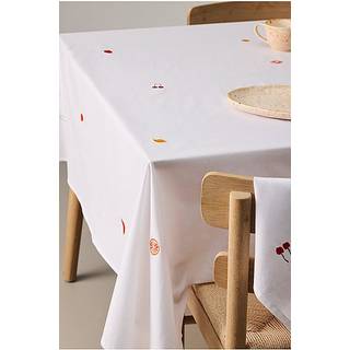 CILIA broderet dug - Hvid