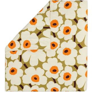 Marimekko Unikko Dynebetræk / Caramel / Warm Orange 240x220 Cm - Dyner Bomuld Cream - 074931-841