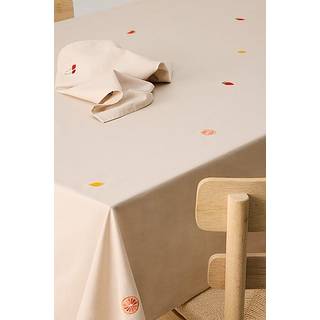 CILIA broderet dug - Beige