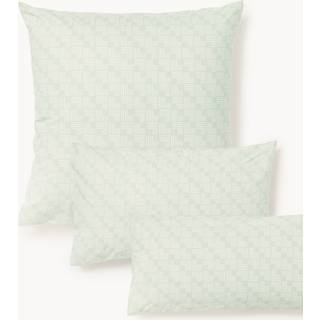 Geometrisk printet pudebetræk i bomuldspercale Inki