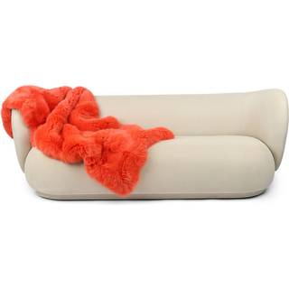 Premium tæppe af ræv | Bagside af kashmir | Orange | 180x70 cm