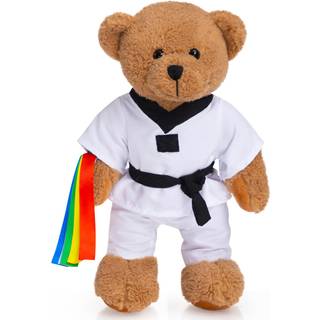 HollyHOME Taekwondo Bear Teddy Bear Plys i Taekwondo Uniform Martial Arts Plys Legetj Gave til brn og Taekwondo elsker 16 tommer