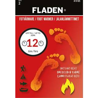 Fodvarmer Fladen, 2-pak, engangs, selvklæbende, holder op til 6 timer