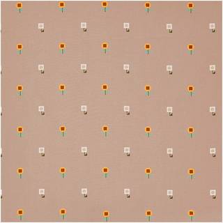 Meterware Baumwoll-Popelin Pixel Blumen Puder