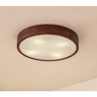 Loftslampe Tanju Lindby, dæmpbar, Mørkt træ, Stue/spisestue, Træ