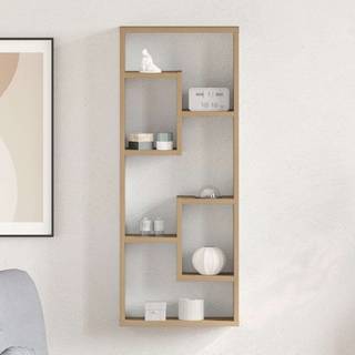 vægreol håndlavet eg 36x16x90 cm konstrueret træ