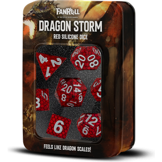 "Dragon Storm Red Silicone Dice"