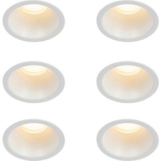 Sæt med 6 indbyggede spots hvide GU10 35 mm IP44 - Dept