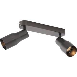Afrundet loftspot gunmetal GU10 50 mm 2-lys - Stanley